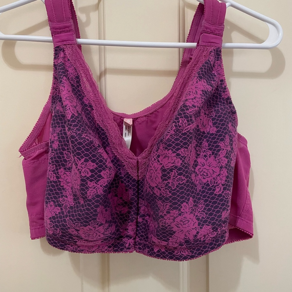 Woman Within Comfortchoice wireless front closure posture bra. 46C